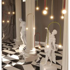 Maxlight Enigma - hanglamp - 40 x 180 cm - 2 x 2W LED incl. - goud