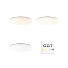 Brilliant Farica Starry - plafondverlichting met afstandsbediening - Ø 50 x 8 cm - 36W dimbare LED incl. met instelbare lichtkleur - wit