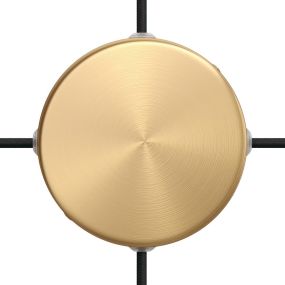 Creative Cables - cilindrische metalen rozet met 4 zijgaten - Ø 12 cm - goud