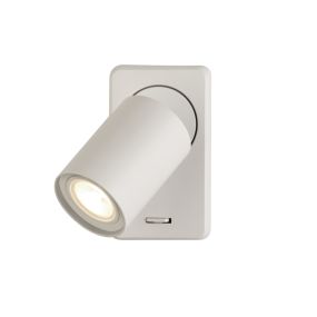 Projectlight Phoebe - opbouw wand spot met schakelaar - 12 x 7 x 11 cm - wit