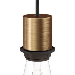 Creative Cables - E27 fitting met kabelklem  - Ø 4,5 x 5,1 cm - geborsteld brons