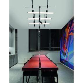 Nova Luce Crimson - magnetische buisstructuur - 200 x 35 cm - zandzwart