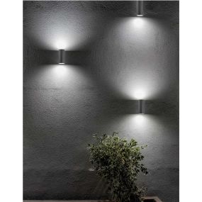 Nova Luce Nero - buiten wandverlichting - 7 x 8 x 15 cm - IP54 - donkergrijs
