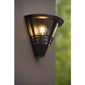 Lucide Livia - buiten wandverlichting - 27 x 17,5 x 25 cm - IP44 - zwart