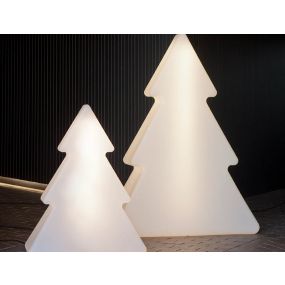 New Garden Pinus - oplaadbare vloerlamp op zonne-energie - 78,4 x 100 x 35 cm - 9,5W RGB LED incl. - IP65 - wit