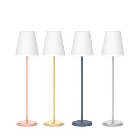 New Garden Lola slim 120 - oplaadbare vloerlamp met zonnepaneel - RGB+W - Ø 26 x 119 cm - 4,6W dimbare LED incl. - IP65 - grijs