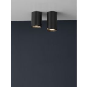 Nova Luce Loyd - opbouwspot - Ø 6 x 10 cm - zwart