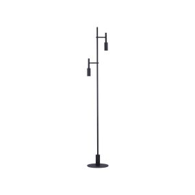 Nova Luce Joy - vloerlamp met schakelaar en USB-stekker - Ø 25 x 161 cm - 14W LED incl. - zandzwart