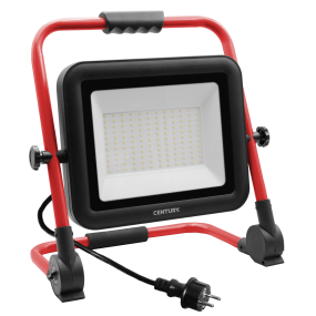 Century Italia Rework - draagbare verstraler - 39,5 x 26 x 43 cm - 100W dimbare LED incl. - IP65 - zwart en rood