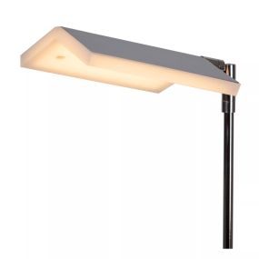 Lucide Aaron - vloerlamp - 20 x 20 x 134 cm - 10W dim to warm LED incl. - chroom