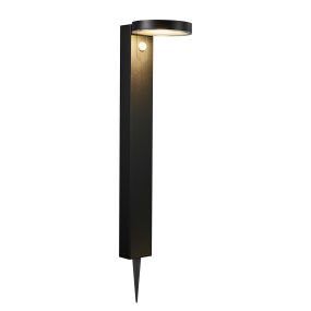 Nordlux Rica Round Solar - tuinpaal op piek - Ø 15 x 60 cm - 5W LED incl. - IP44 - zwart