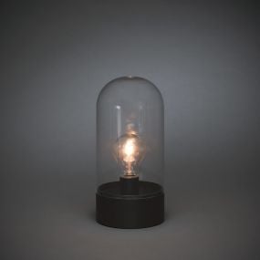 Konstsmide kerstverlichting - lantaarn op batterijen - 13 x 13 x 27 cm - IP44 - transparant