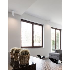 Nova Luce Oslo - opbouwspot - Ø 6 x 15 cm - wit
