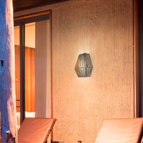 New Garden Conta - buiten wandverlichting met oplaadbare lichtbron - 9W LED incl. - 22,5 x 11,5 x 24 cm - IP54 - grijs