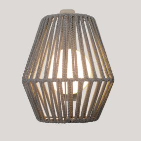 New Garden Conta - buiten wandverlichting met oplaadbare lichtbron - 9W LED incl. - 22,5 x 11,5 x 24 cm - IP54 - grijs