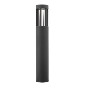 Nova Luce Devora - tuinpaal - Ø 11 x 65 cm - 8W LED incl. - IP54 - donkergrijs