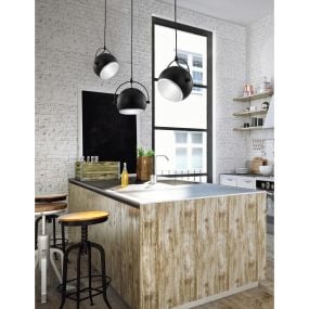 Nova Luce Degli - hanglamp - Ø 18 x 250 cm - zwart