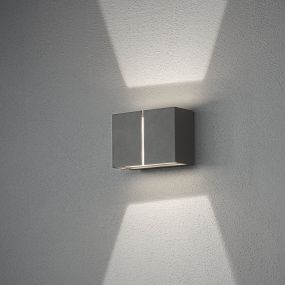 Konstsmide Pavia - buiten wandlamp - 16,5 x 8 x 11,5 cm - 12W LED incl. - IP54 - antraciet