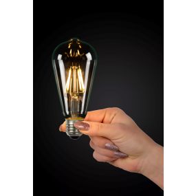 Lucide LED class B filament lamp - Ø 6,4 x 14,6 cm - E27 - 7W dimbaar - 2700K - transparant