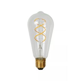 Lucide LED filament lamp - Ø 6,4 x 14,6 cm - E27 - 4,9W dimbaar - 2700K - transparant