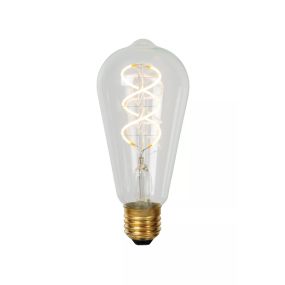 Lucide LED filament lamp - Ø 6,4 x 14,6 cm - E27 - 4,9W dimbaar - 2700K - transparant