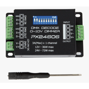 VK Lighting - DMX Decoder - 1-kanaal 3A - 12V of 24V - 36W of 72W