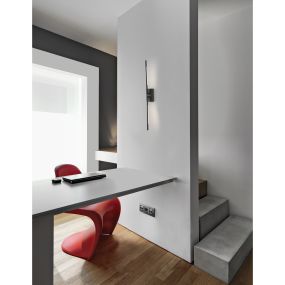 Nova Luce Raccio - wandverlichting - 12 x 6 x 74 cm - 9,2W LED incl. - zwart