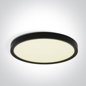 ONE Light Plafo - plafondverlichting - Ø 50 x 2,7 cm - 40W LED incl. - zwart