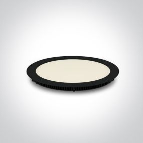 ONE Light Round Recessed Panels - inbouw plafondverlichting - Ø 295 mm, Ø 285 mm inbouwmaat - 30W LED incl. - zwart