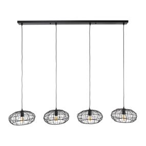 Vico Connect XL - hanglamp - 170 x 34 x 150 cm - zwart bruin