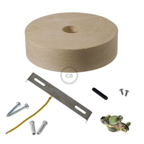 Creative Cables - houten plafondrozet - Ø 12 x 3,2 cm - bruin