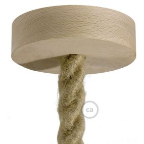 Creative Cables - houten plafondrozet - Ø 12 x 3,2 cm - bruin