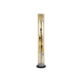 Vico Tube Amber Glass - vloerlamp - 	Ø 20 x 153 cm - zwart