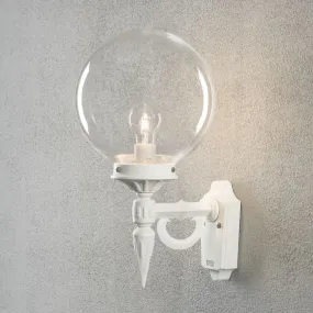 Konstsmide Orion - buiten wandlamp - 25 x 34 x 44 cm - IP23 - wit en transparant