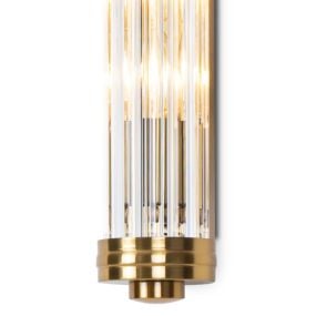 Maxlight Florence - wandverlichting - 9 x 9,5 x 40 cm - messing