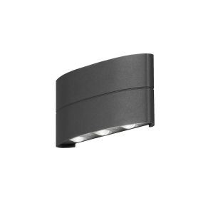 Konstsmide Chieri - buiten wandlamp - 18,5 x 4 x 19,5 cm - 8W LED incl. - IP54 - antraciet
