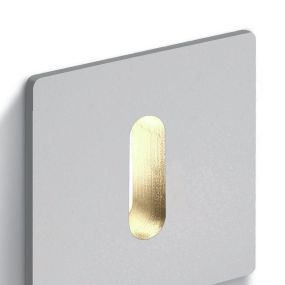 ONE Light Indoor Decorative Wall Recessed - inbouw wandverlichting - 2,5 x 3,8 x 2,5 cm - 1W dimbare LED incl. - aluminium
