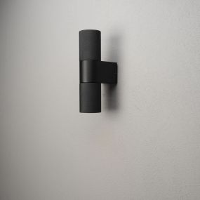 Konstsmide Temi Up/Down - buiten wandlamp - 6,5 x 11,5 x 23,5 cm - IP54 - zwart