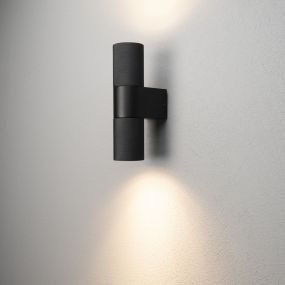 Konstsmide Temi Up/Down - buiten wandlamp - 6,5 x 11,5 x 23,5 cm - IP54 - zwart