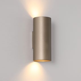 Searchlight Round - wandlamp - Ø 6,5 x 15,4 cm - beige
