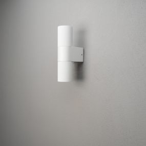 Konstsmide Temi Up/Down - wandlamp buiten - 6,5 x 11,5 x 23,5 cm - IP54 - wit