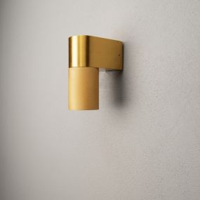 Konstsmide Temi Down - buiten wandlamp - 6,5 x 11,5 x 14,5 cm - IP54 - goud