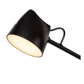 Lucide Milne - vloerlamp met touch dimmer - 143 cm - 8W dimbare LED incl. - zwart