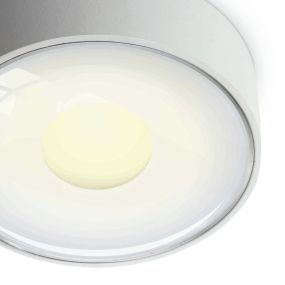 ONE Light Indoor/Outdoor Light Points - buiten plafondverlichting - Ø 10,7 x 3,7 cm - 6W dimbare LED incl. - IP65 - wit