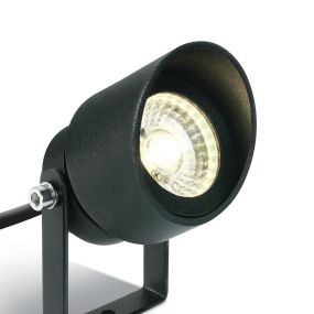 ONE Light Garden Round Spots - grondspot op piek - Ø 6,7 x 11 cm - 5W LED incl. - IP65 - antraciet