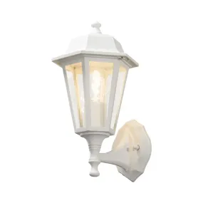 Konstsmide Budget Up - buiten wandlamp -  17,5 x 19 x 31 cm - IP23 - mat wit en transparant