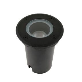 Lichtkoning Hades - ronde grondspot voor buiten - Ø 110 mm, Ø100 mm inbouw - IP67 - zwart