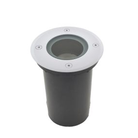 Lichtkoning Hades - ronde grondspot voor buiten - Ø 110 mm, Ø100 mm inbouw - IP67 - wit