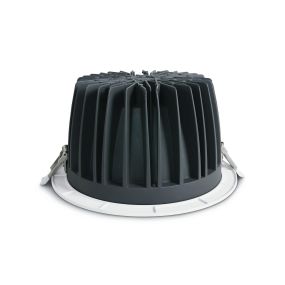 ONE Light COB Downlight Range Die Cast - inbouwspot - Ø 230 mm, Ø 210 mm inbouwmaat - 60W LED incl. - wit - warm witte lichtkleur