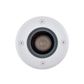 Lichtkoning Hades - ronde grondspot voor buiten - Ø 110 mm, Ø100 mm inbouw - IP67 - wit